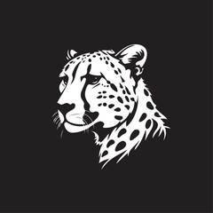 Cheetah in cartoon, doodle style . Image for t-shirt, web, mobile apps and ui. Isolated 2d vector illustration in logo, icon, sketch style, Eps 10, black and white. AI Generative