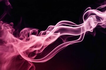 Obraz premium Abstract purple background with smoke. Pink smoke on black. Abstract pink smoke on black background. Flowing air humidifier swirl in atmospheric image. Soft smoke pink cloudy texture background