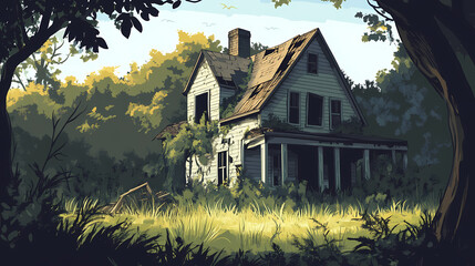 Obraz premium house in the woods