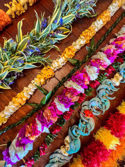 Variety of Hawaiian Lei (Flower Garland) © Jillian