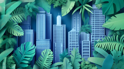green city skyline