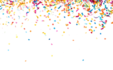 PNG Colorful confetti celebration background