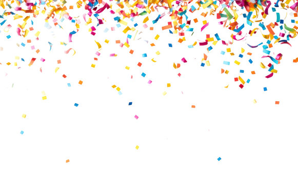 PNG Colorful confetti celebration background