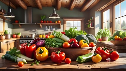 still life with vegetables