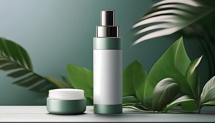 Skincare product packaging mockup with a clean design.