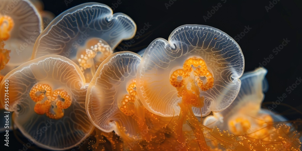 Poster Pacific Moon Jellyfish Aurelia labiata