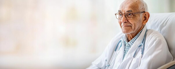 Elderly man receiving compassionate care, attentive and dignified, calm and supportive environment