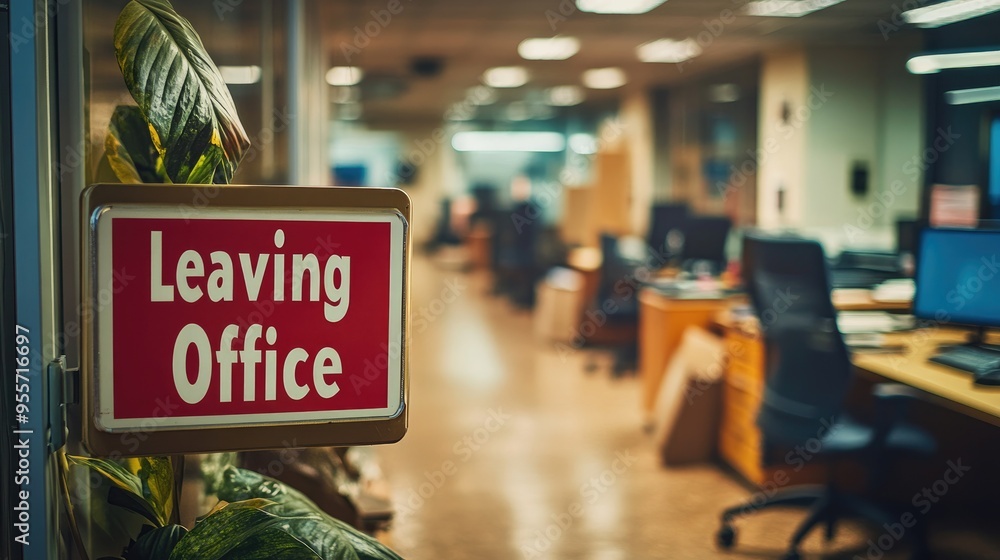 Poster An office with a 