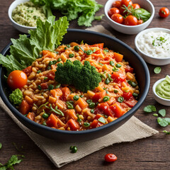 Fastfood vegetable soup with new style 