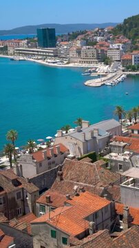Old town of Split , Croatia - Split is the second-largest city of Croatia, the largest city of the region of Dalmatia and the prominent travel destination with historic center of Croatia cultures.