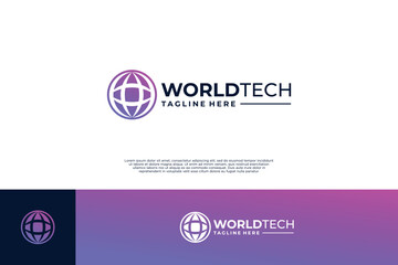 Digital web data logo design