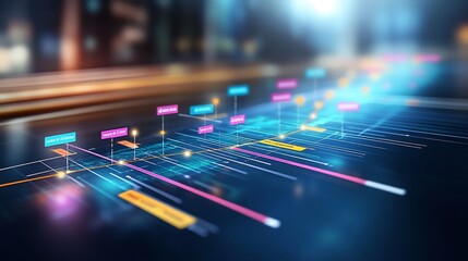 Project management roadmap detailed tasks timelines and progress indicators