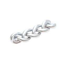 Obraz premium Abstract silver chain in a braided pattern.