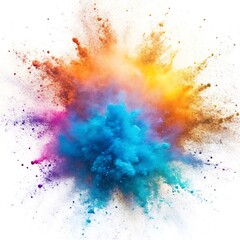 Fototapeta premium Mix powder explosion on white background