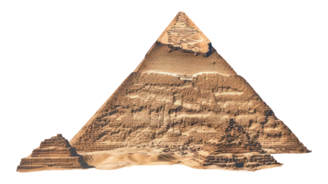 PNG Egypt architecture pyramid white background.