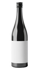 PNG Elegant black wine bottle design