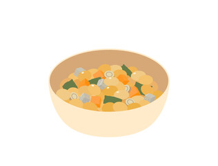 五目煮豆をイメージしたイラスト
