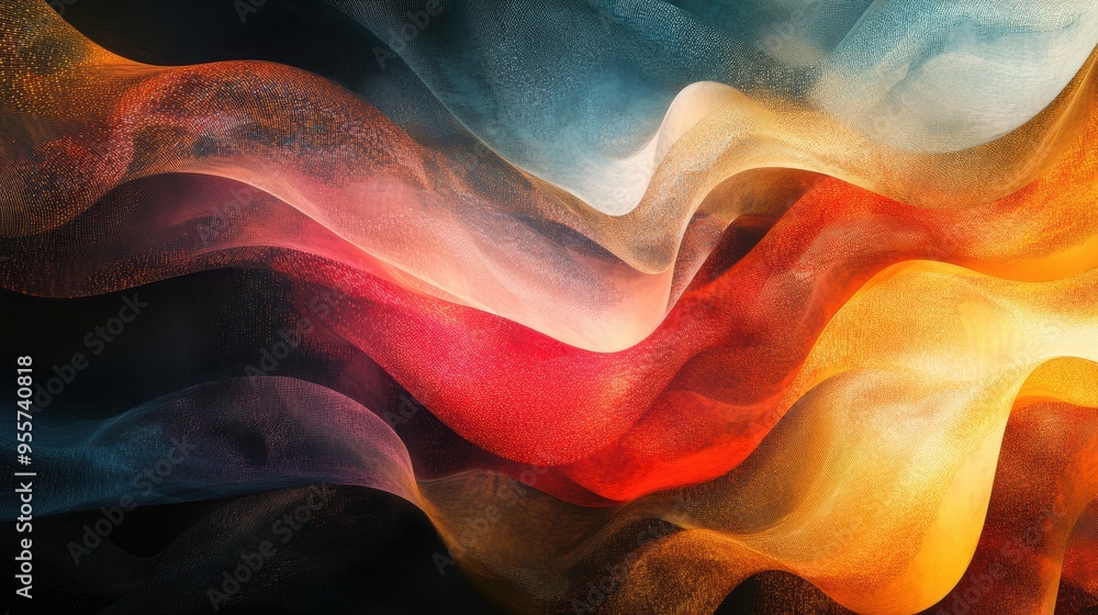 Poster light and shadow art, pushing boundaries of abstract art by exploring light, shadow, and intricate p