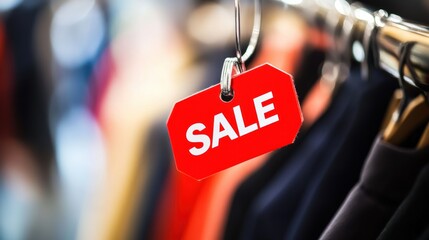 Fototapeta premium Close-up of a red SALE tag 