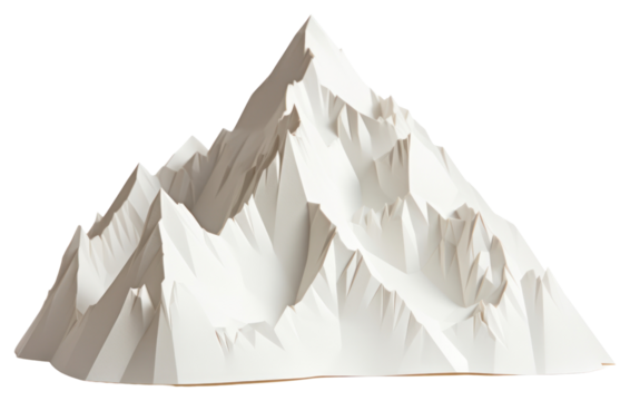 PNG Mountain nature paper landscape.