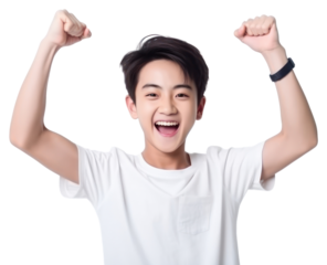 PNG Smile achievement excitement triumphant.