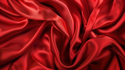 Obraz premium Red Silk Fabric Texture