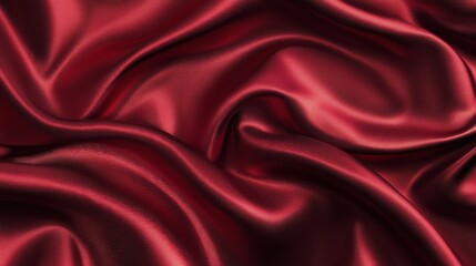 Fototapeta premium Luxurious Red Silk Fabric