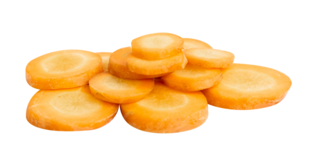 slices of fresh carrots