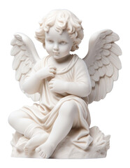 Obraz premium PNG Baby Angel Statue angel statue representation.
