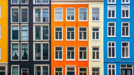 Fototapeta premium Vibrant Urban Facades