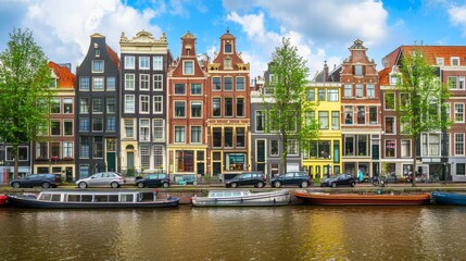 Obraz premium Charming Canal Houses in Amsterdam