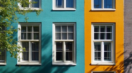 Fototapeta premium Vibrant Urban Facades