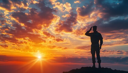 silhouette of a person in the sunset