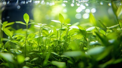 Lush Green Aquatic Plants