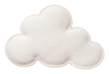 PNG Cloud in embroidery style white accessories simplicity.