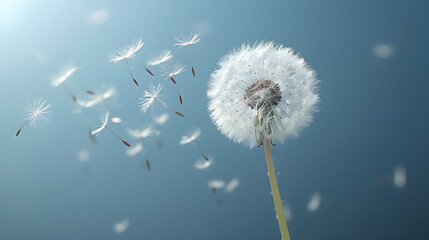 Nature background border or frame with copy space. Dandelion flowers.