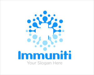 cross health immunity logo designs to protect your health