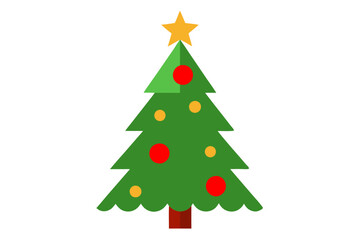 christmas tree isolated on white
