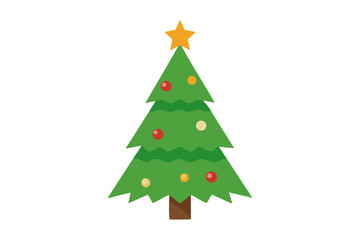 christmas tree isolated on white