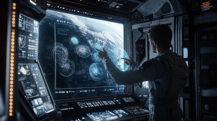 Futuristic Space Control Panel