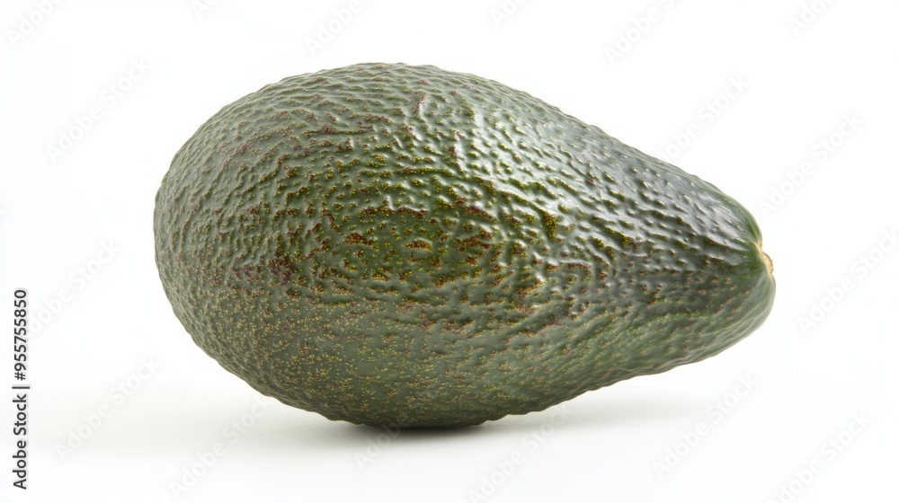 Wall mural Fresh Avocado on White Background