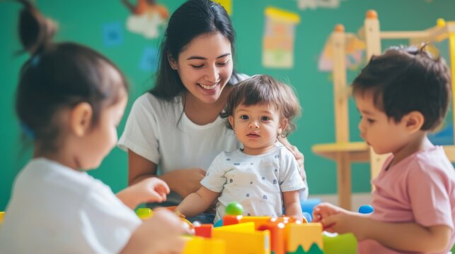Playful Moments: Children Engaging with Toys