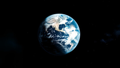 Fototapeta premium Stunning 3D Render of Earth Surrounded by Stars in Space