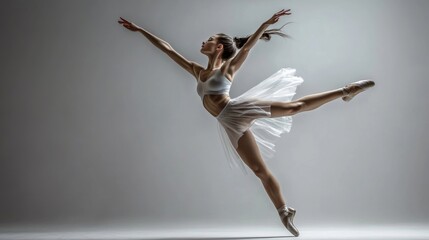 Naklejka premium Graceful Ballet Dancer in Action
