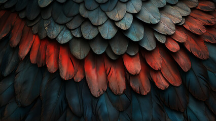 Fototapeta premium Enchanted Feathers: Intricate Textures in a Fantasy Realm