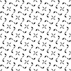 Seamless pattern with geometric motifs in black and white