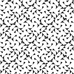 Seamless pattern with geometric motifs in black and white