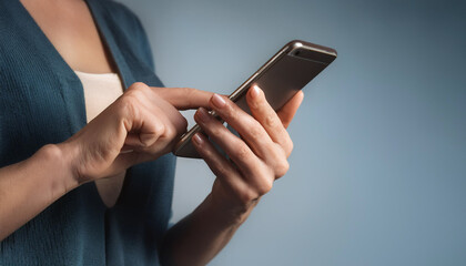 woman using smartphone on staircase in public areas, During leisure time. The concept of using the phone is essential in everyday life.
