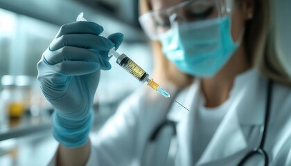 Vaccination being administered by a nurse, professional style, close-up, sharp focus, soft lighting, high detail