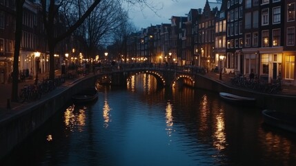 Fototapeta premium Calm Evening in Amsterdam